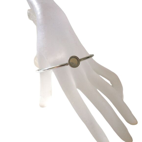 Crystal Floating Charms Locket Bracelet Bangle Silver Tone Modernist Academia. - Picture 16 of 16